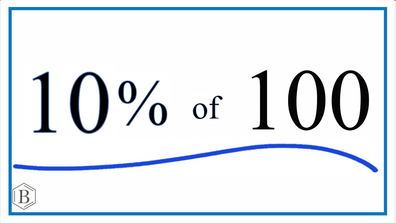 How to find 10% of 100 (Ten Percent of One Hundred)