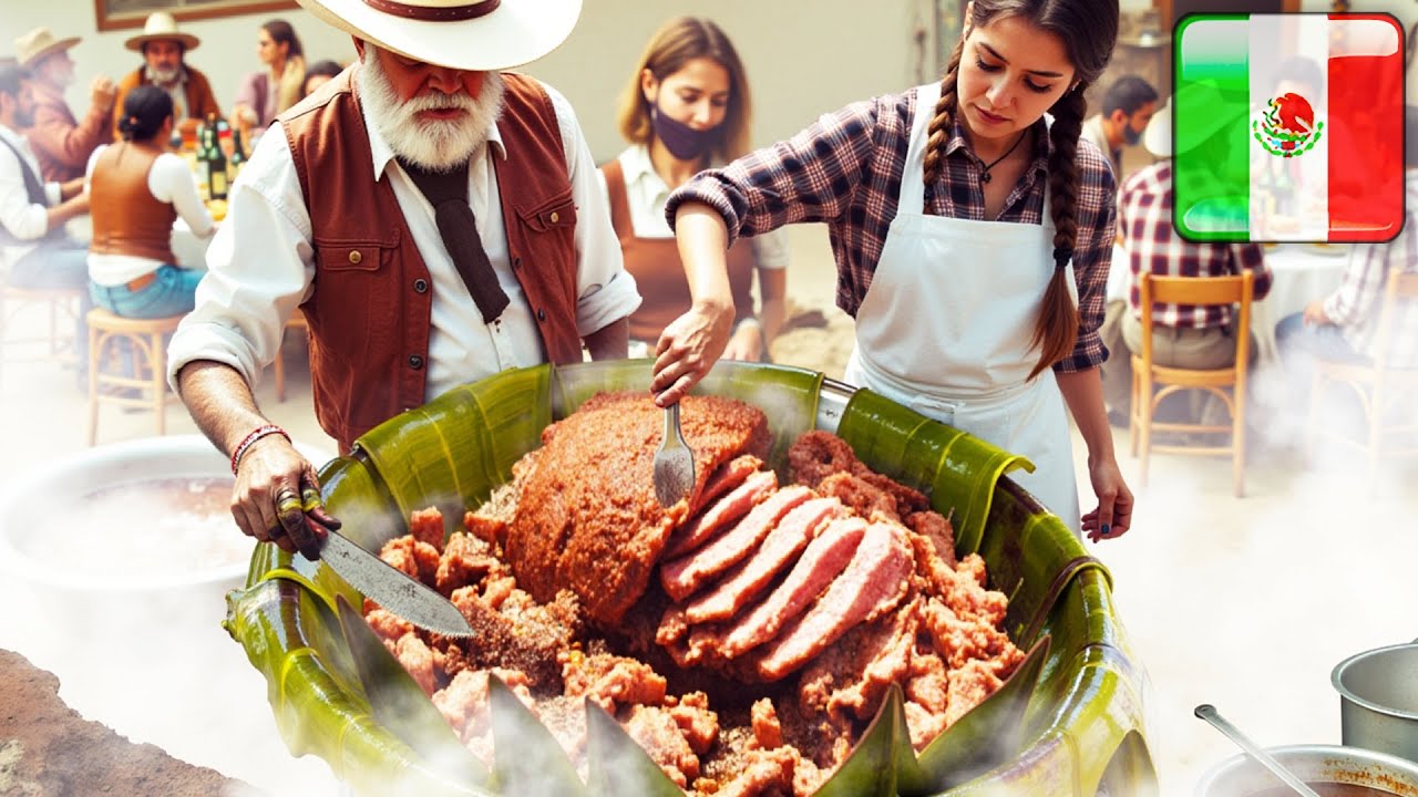 Estos TACOS de BARBACOA Solo Existen en México 🌮🇲🇽 350 KG de Carne #barbacoa