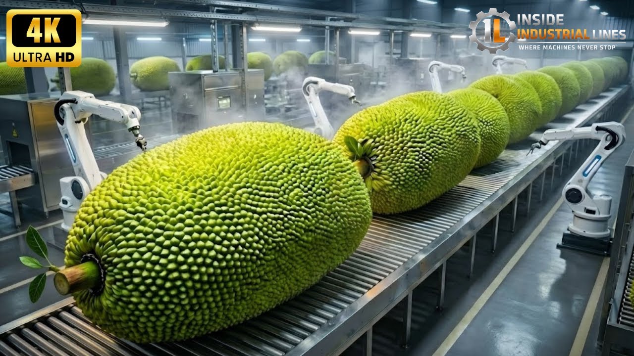 Shredding 50,000 LBS of Jackfruit is Oddly Satisfying [Hypnotic]