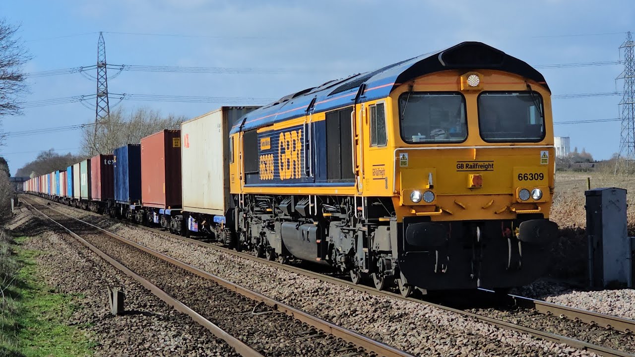 GBRf 66309 At Hayfields/Doncaster From Masborough N&W Gbrf To Felixstowe North Gbrf