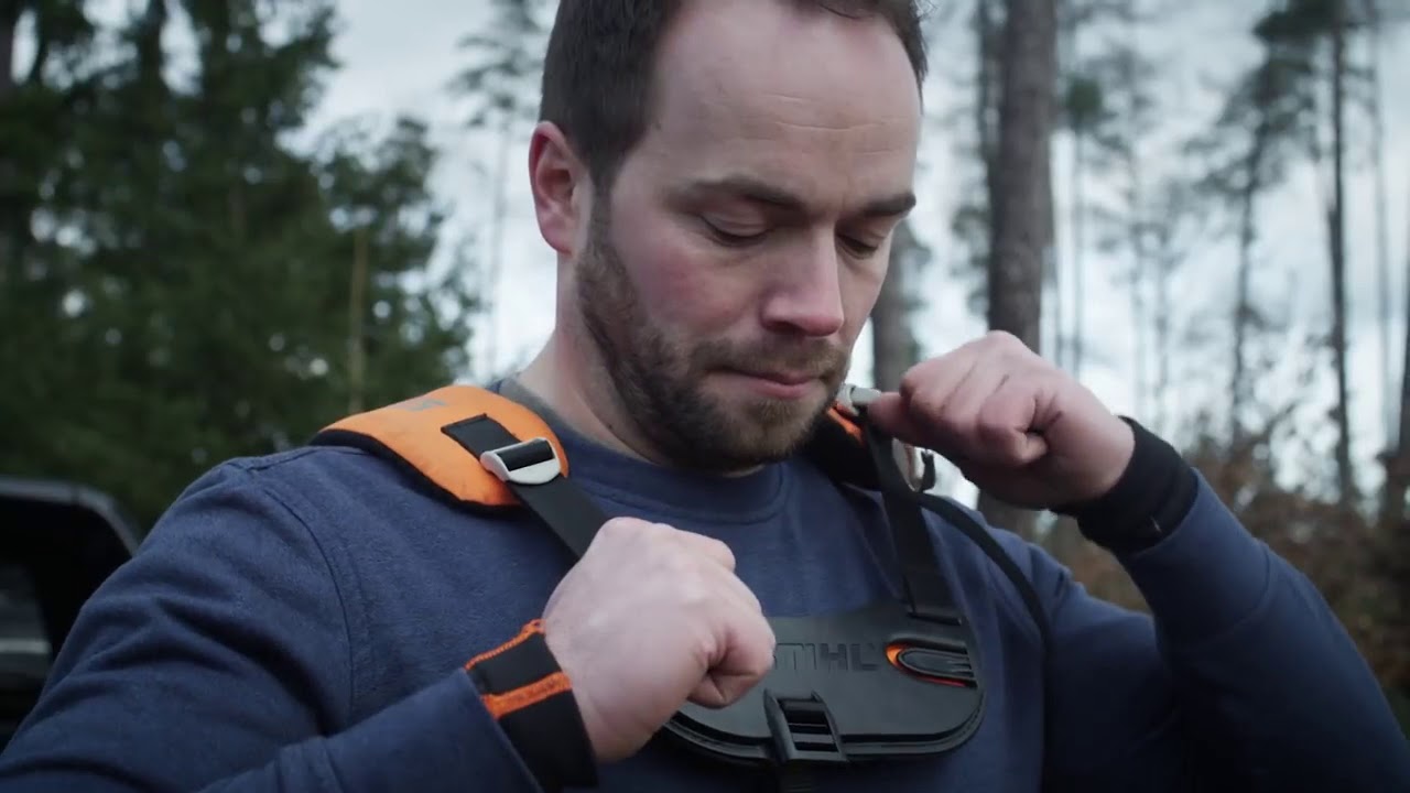 The STIHL ADVANCE X TREEm forestry harness