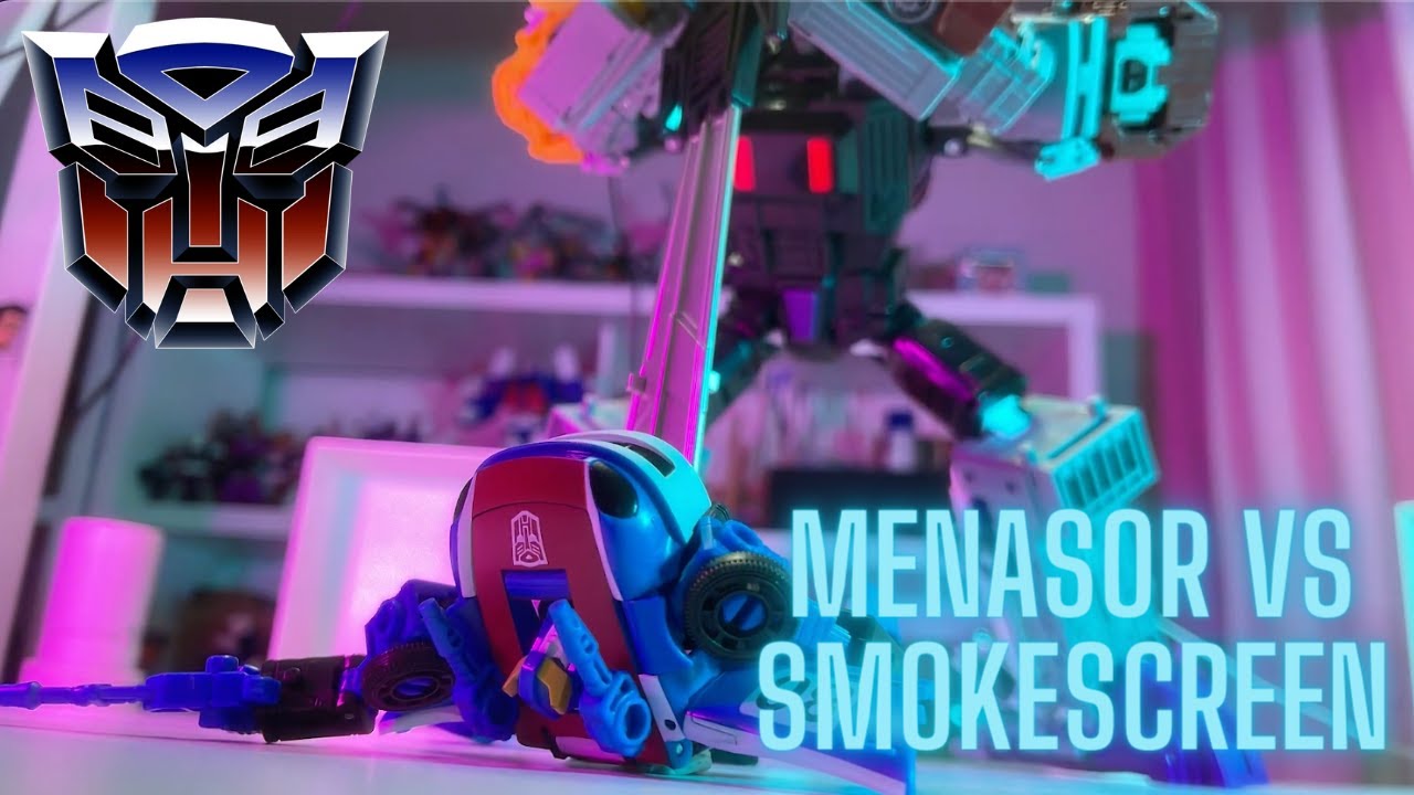 DNA upgrade MENASOR V.S. SMOKESCREEN!! | Transformers Legacy Evolution Earthrise Stop-Motion Fight