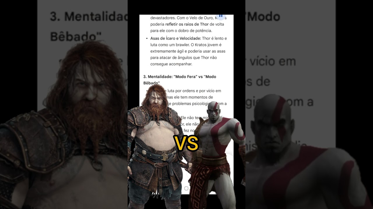 God of war ragnarok Thor Vs God of war 2 kratos Quem ganharia 