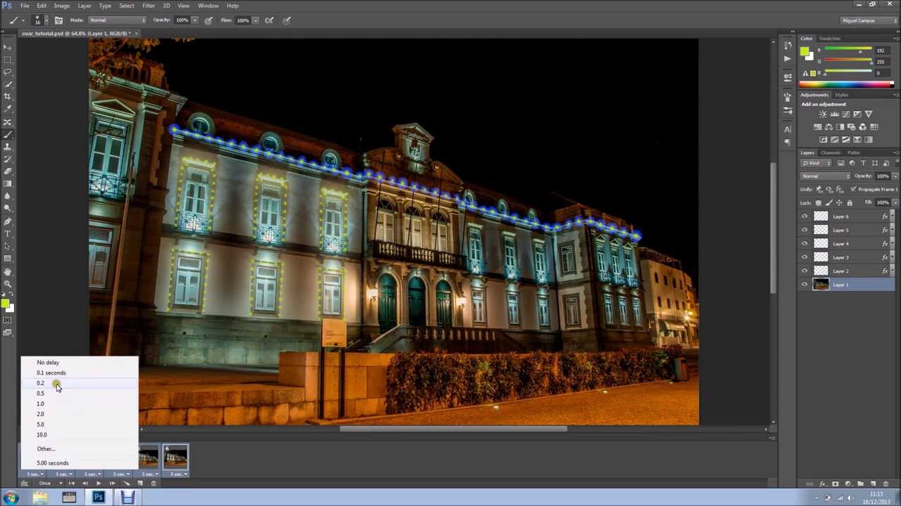 Add Christmas lights to a building