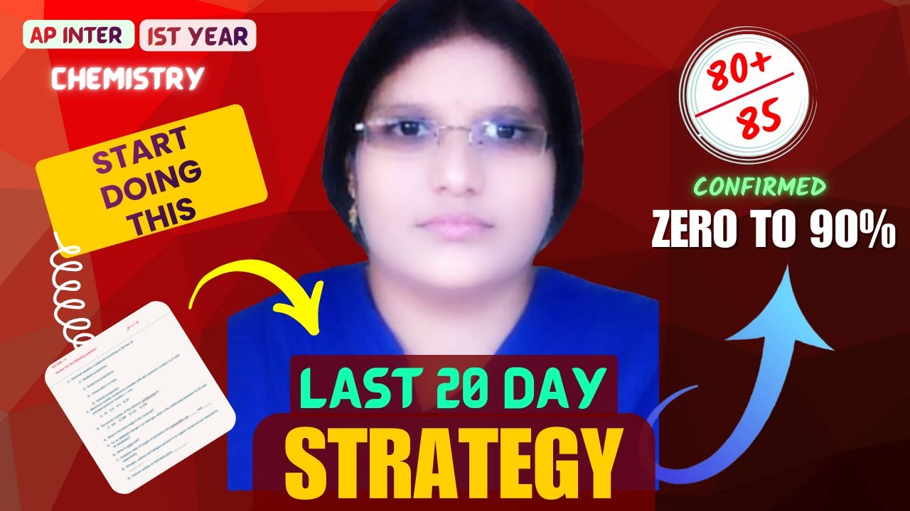Zero to 90% in 20 DAYS | FINAL STRATEGY for Inter  1st year  Chemistry 2026 | New Syllabus 2026 |