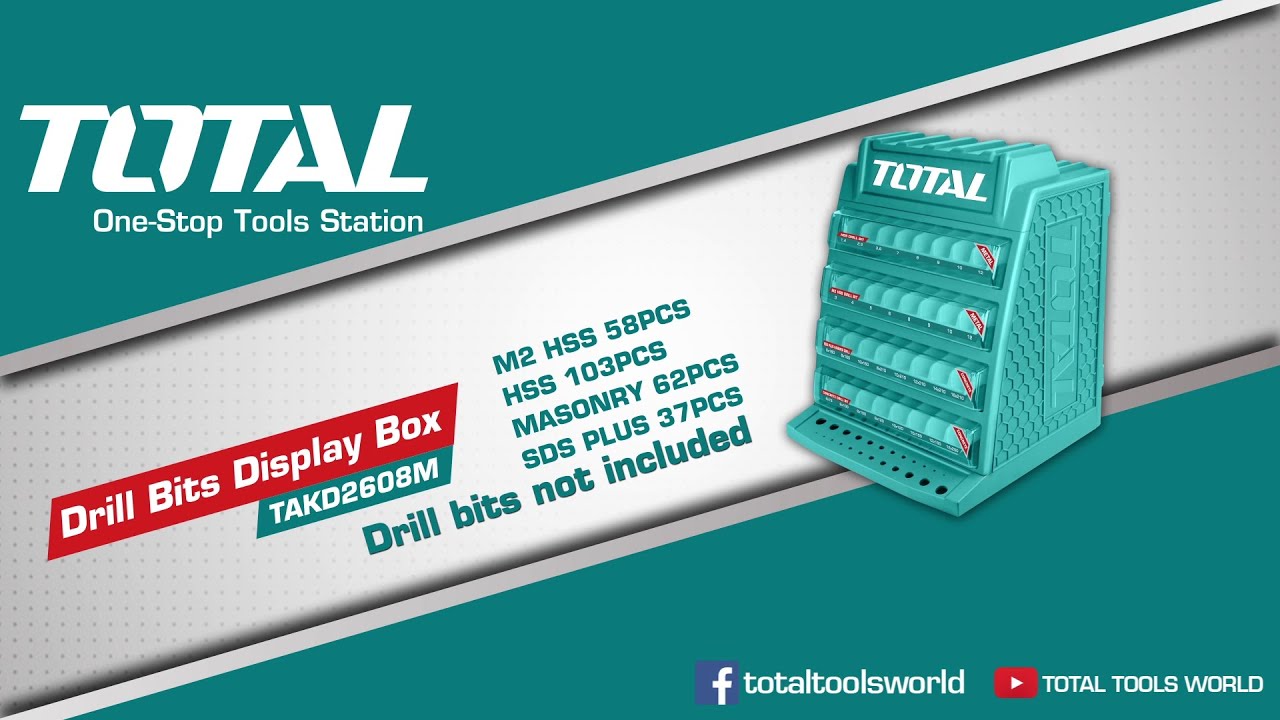 TAKD2608M Vitrina de Presentacion  para 260 Brocas. Total Tools Carbone.