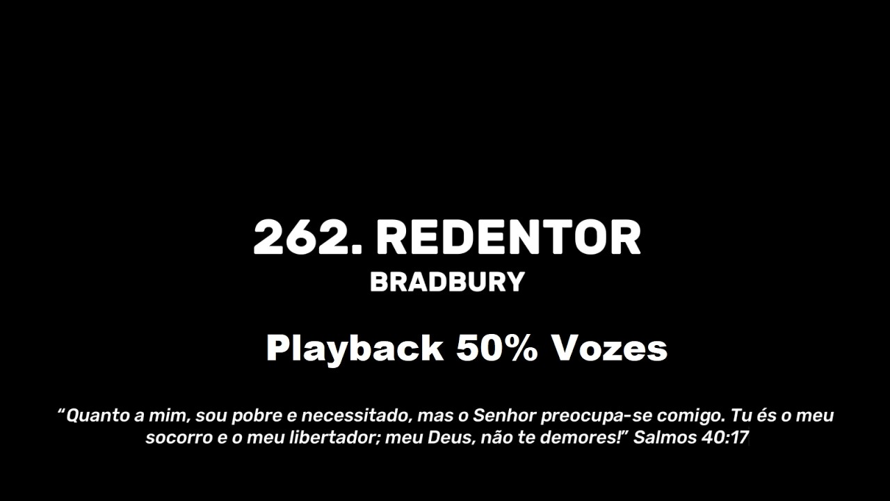 262. Redentor - Playback 50% Vozes