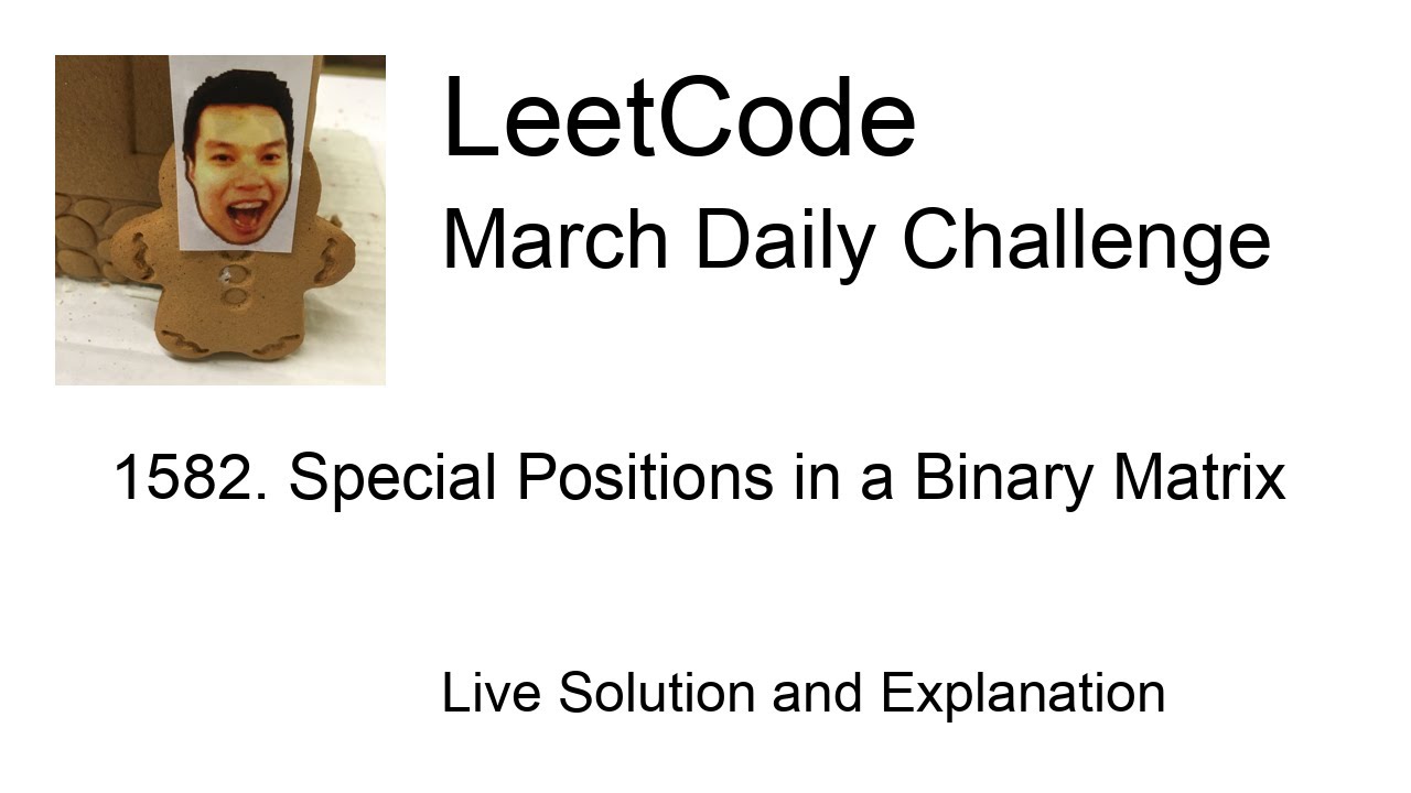 Daily Leetcode #2164: Mar 04, 2026 - 1582. Special Positions in a Binary Matrix