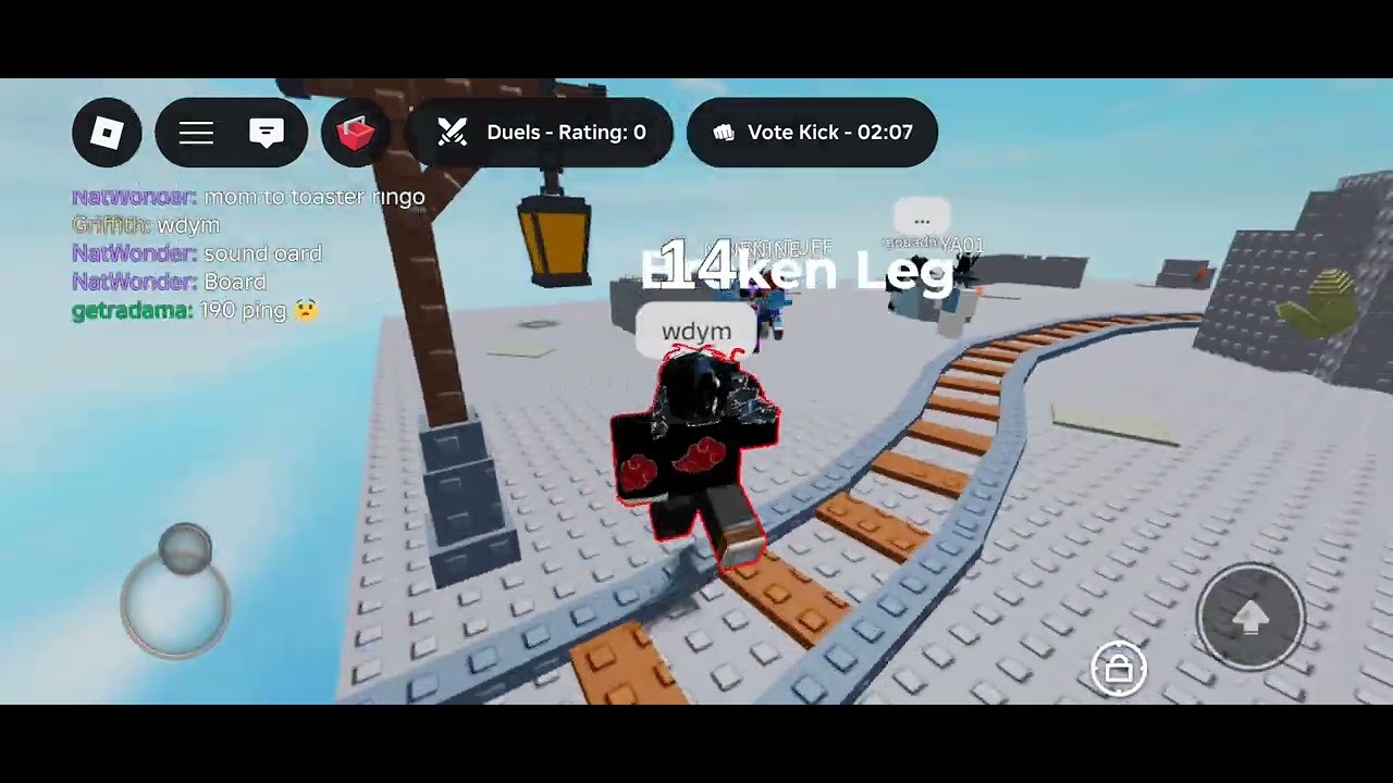 Playing ankle breakers with my friend nat