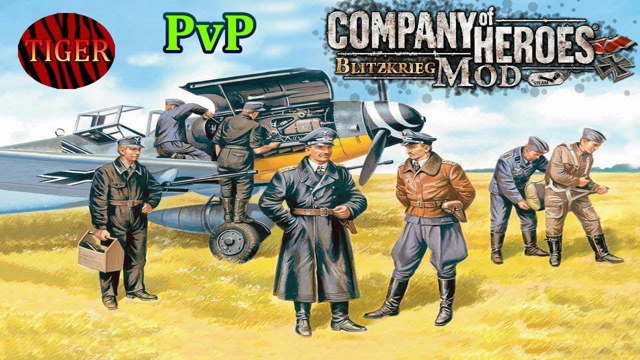 CoH Blitzkrieg Mod PvP _ 2v2 as Luft doc - Gameplay