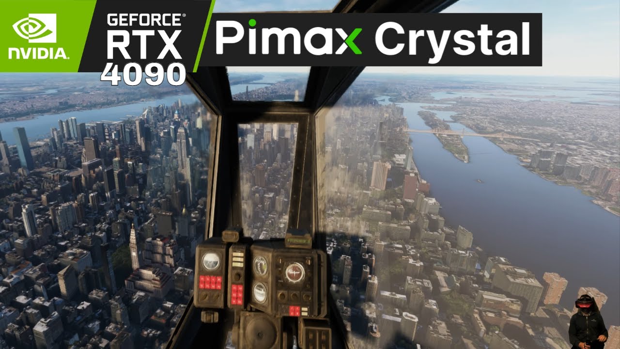 An Ornithopter Over New York [Real Life Graphics] MSFS 2020 VR || RTX4090 & Pimax Crystal
