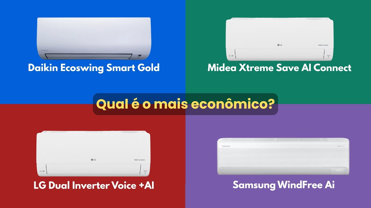 Qual é o Ar Condicionado mais econômico? (Daikin, Midea, Samsung ou LG)