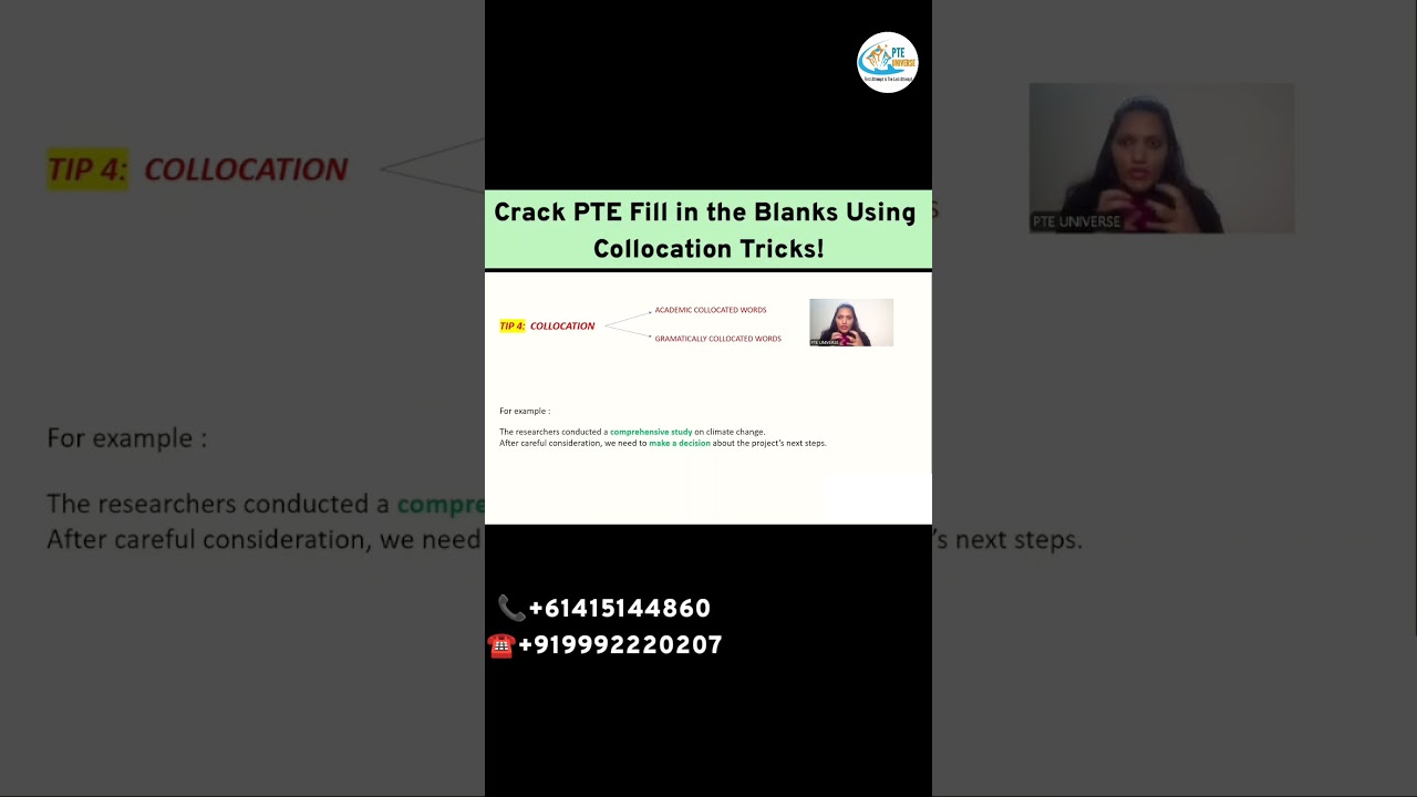 Most Important PTE Collocation (2025) | Reading Fill in The Blanks | PTE UNIVERSE