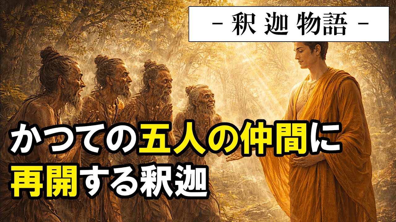 【 釈迦物語 】 かつての五人の仲間に再開する釈迦