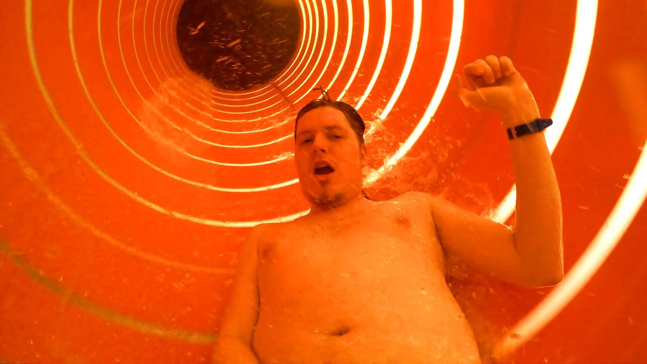 EXTREME Body Water Slide! Badnerblitz at Leukerbad Therme