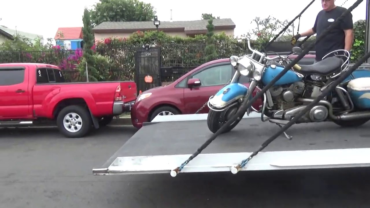 Hunting Harleys, 1958 factory custom original paint Duo Glide arrives.