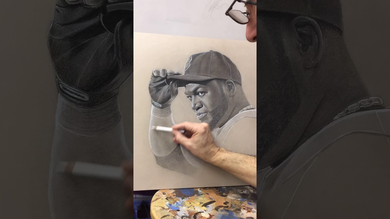 Drawing Big Papi- Boston Red Sox by Marc Potocsky
