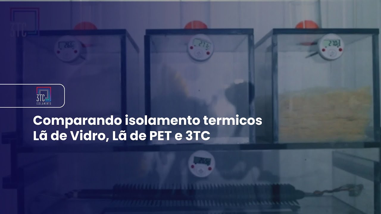 Comparando isolamento termicos - Lã de Vidro, Lã de PET e 3TC
