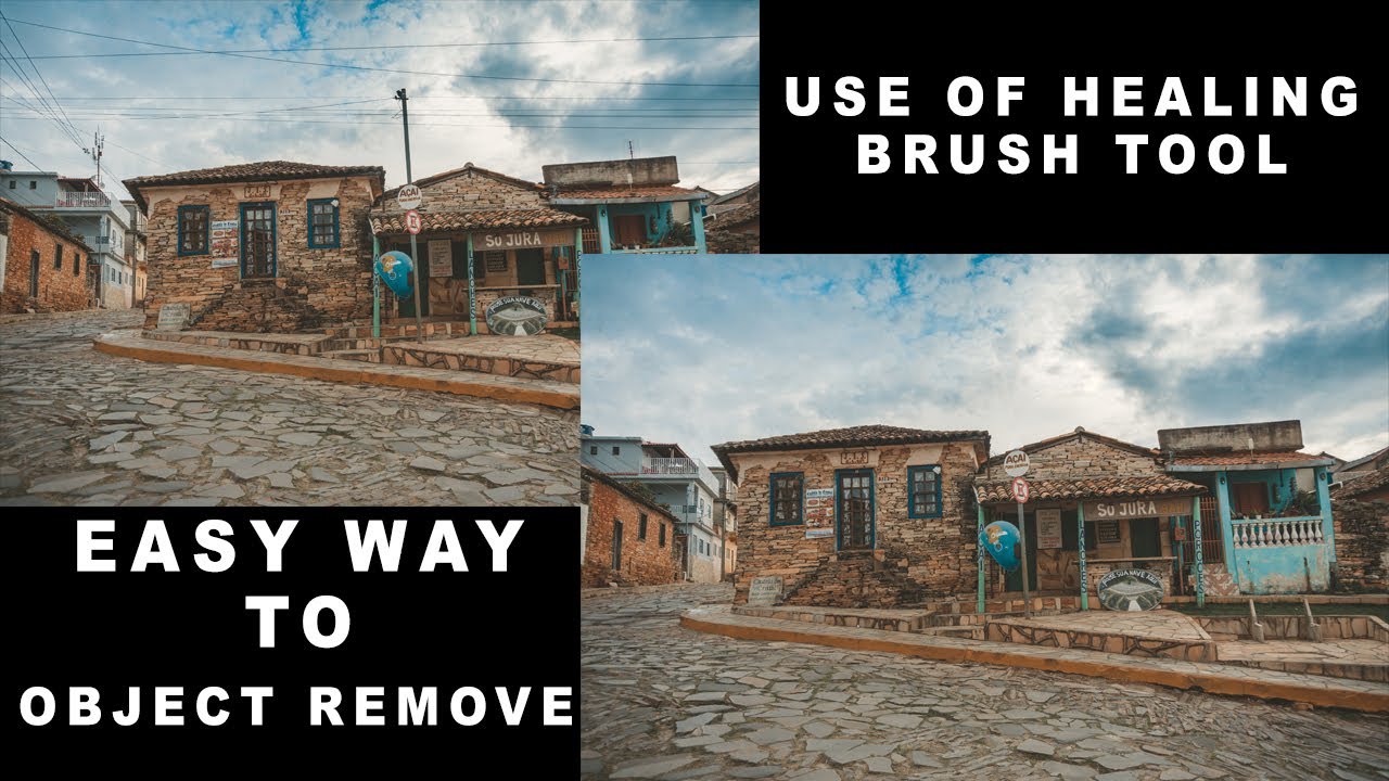 Easily Remove Power Lines in Photoshop | How to Remove Wires Fast photoshop Tutorial | Remove Object
