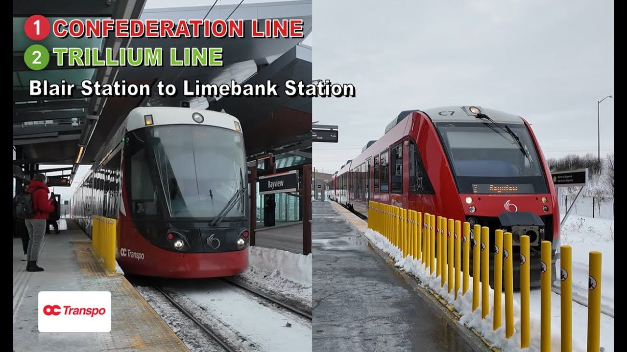 Ottawa O-Train POV Walk: Blair Station to Limebank Station Via Bayview Station