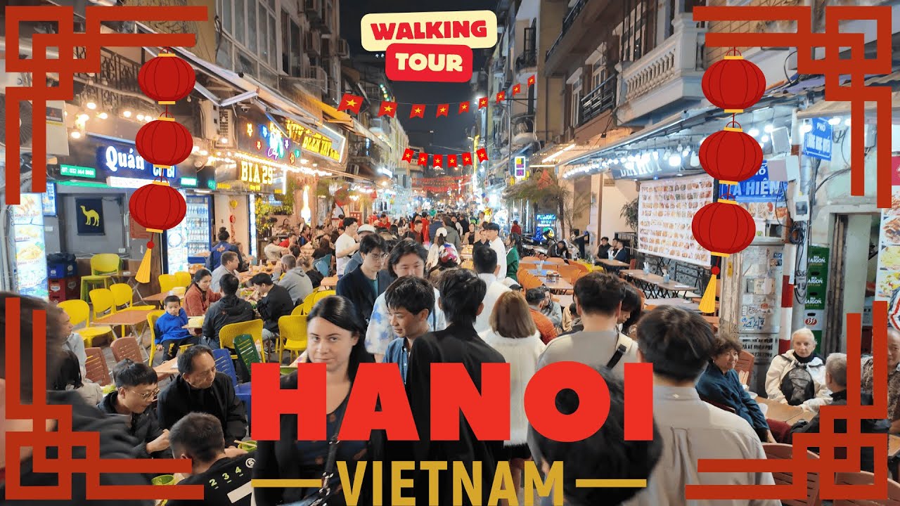 [4K] Nightlife in Hanoi | Ta Hien Beer Street Walking Tour 4K | Vietnam Night Walk