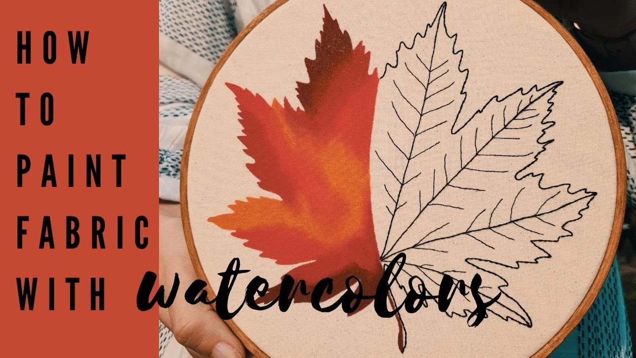 Stoff mit Wasserfarben bemalen - Tutorial