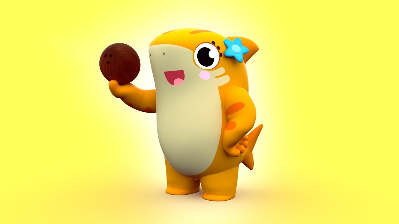 Shark Academy -  Los sharks no saben cómo comer coco! - Canciones y dibujos con Baby Sharks