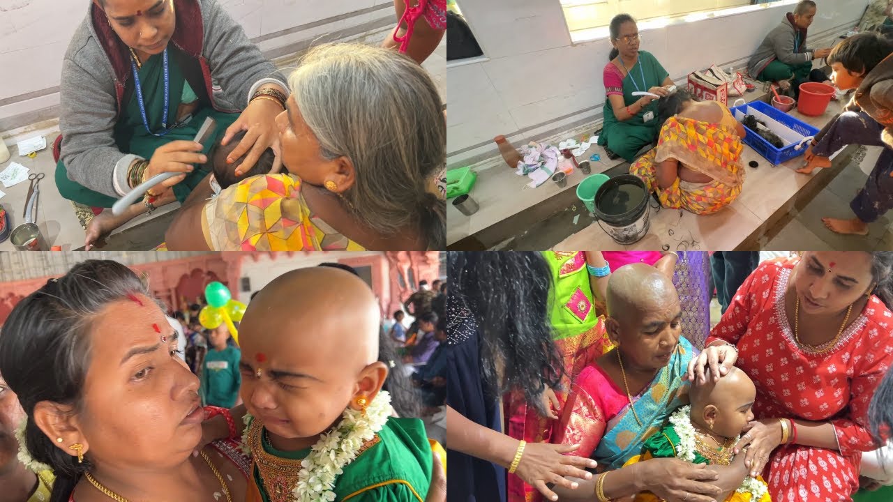 அம்மு குட்டிக்கு மொட்டை அடிச்சு காதும் குத்தியாச்சு .. கூடவே எங்க அம்மாவும் மொட்டை போட்டாச்சு.