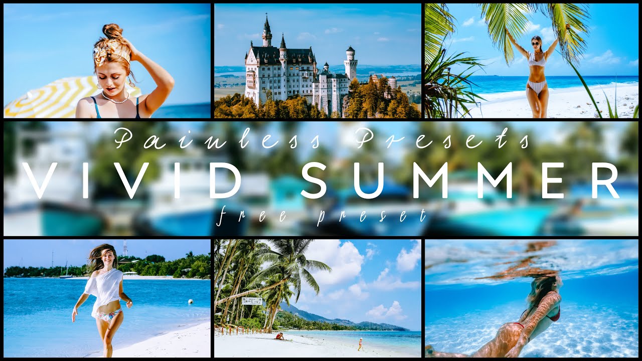 Vivid Summer - Lightroom Mobile Preset DNG | Free Download | Summer | Blue Sky | Tutorial