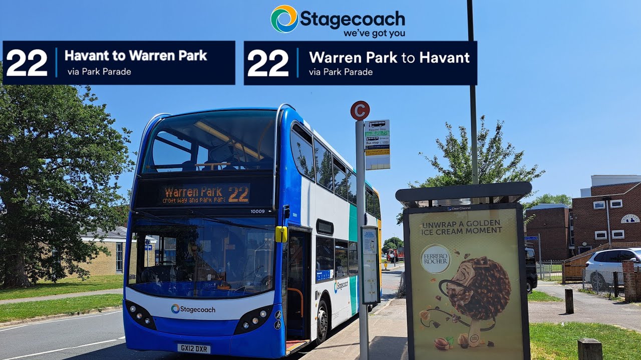 [Full Route] Stagecoach South: Route 22 Havant to Warren Park Via Leigh Park & The Warren