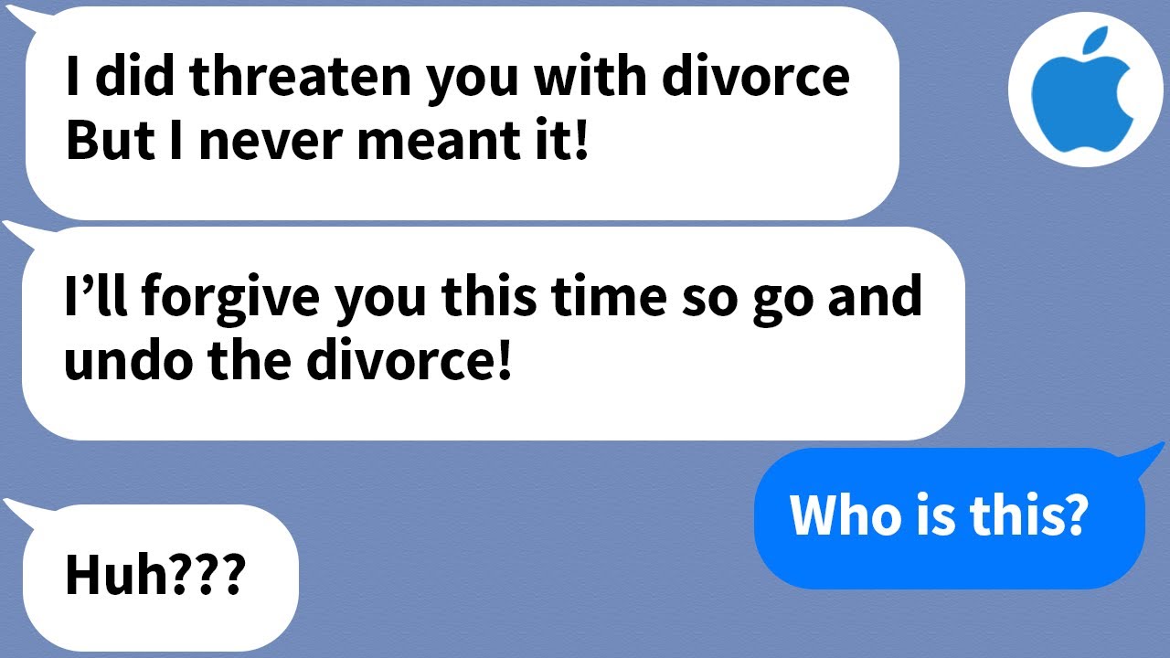 【Apple】 Every time we argued, my husband would threaten me with divorce