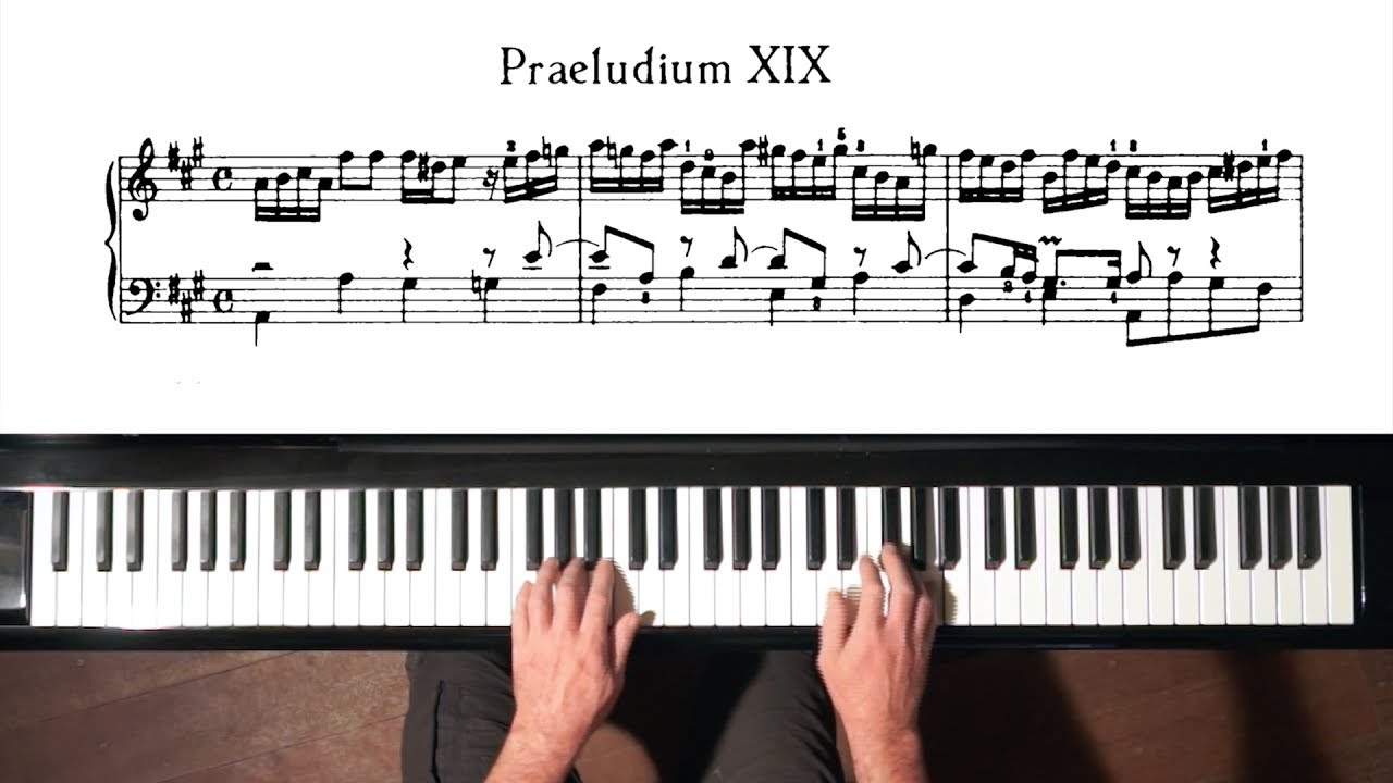 Bach Prelude and Fugue No.19 Well Tempered Clavier, Book 1 with Harmonic Pedal