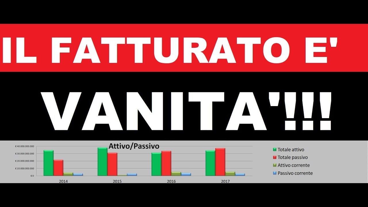 Il Fatturato &egrave; pura Vanit&agrave; l'Utile d'esercizio &egrave; ragionevolezza la Cassa &egrave; realt&agrave;