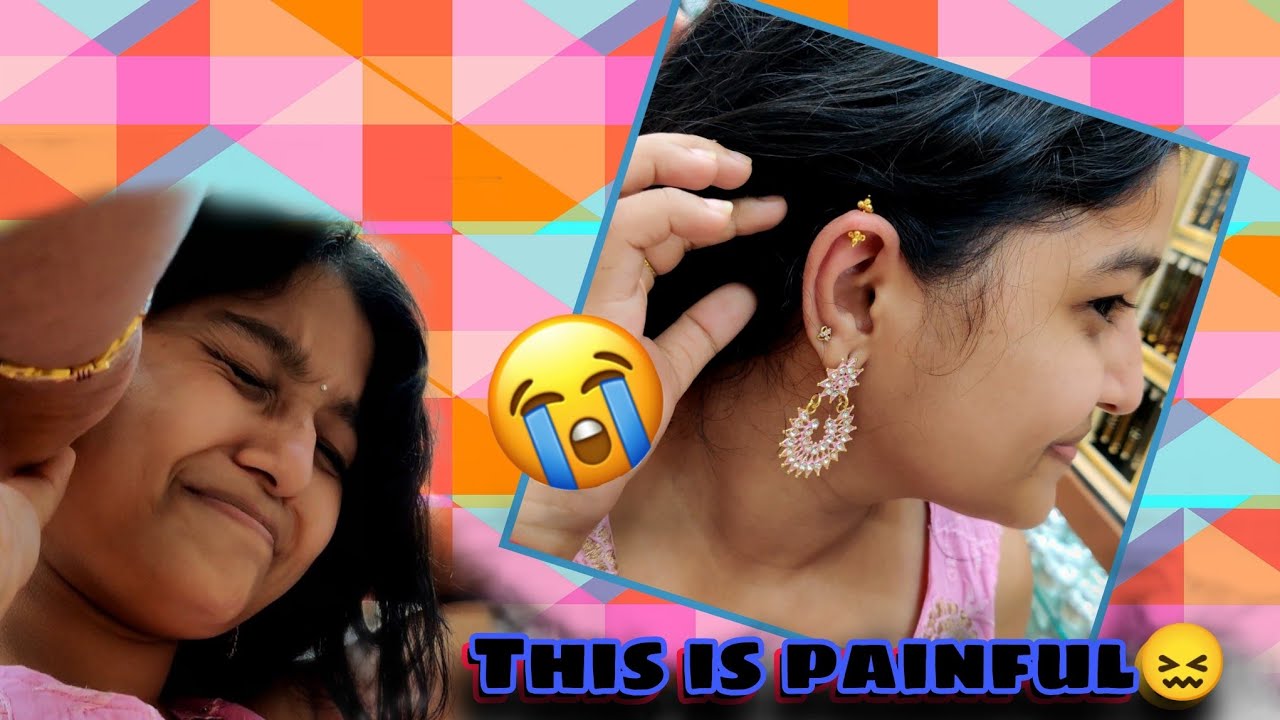 This is painful 😖 | Ear piercing | Shreya Shinde