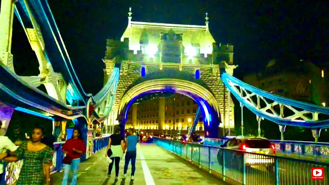 LONDON NIGHT WALK - London Tower Bridge - London Walking 4K