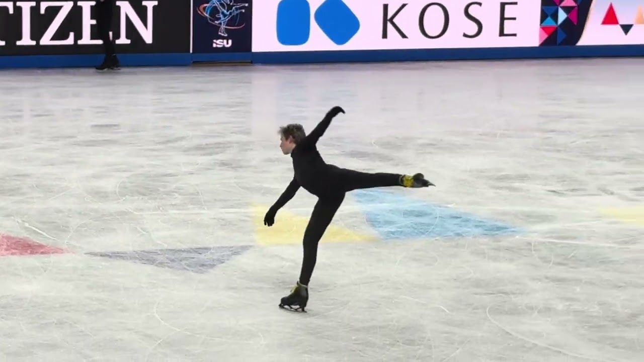 2026 World Championships Ilia Malinin USA free program practice (no jumps) 24/03/2026 Prague, CZE