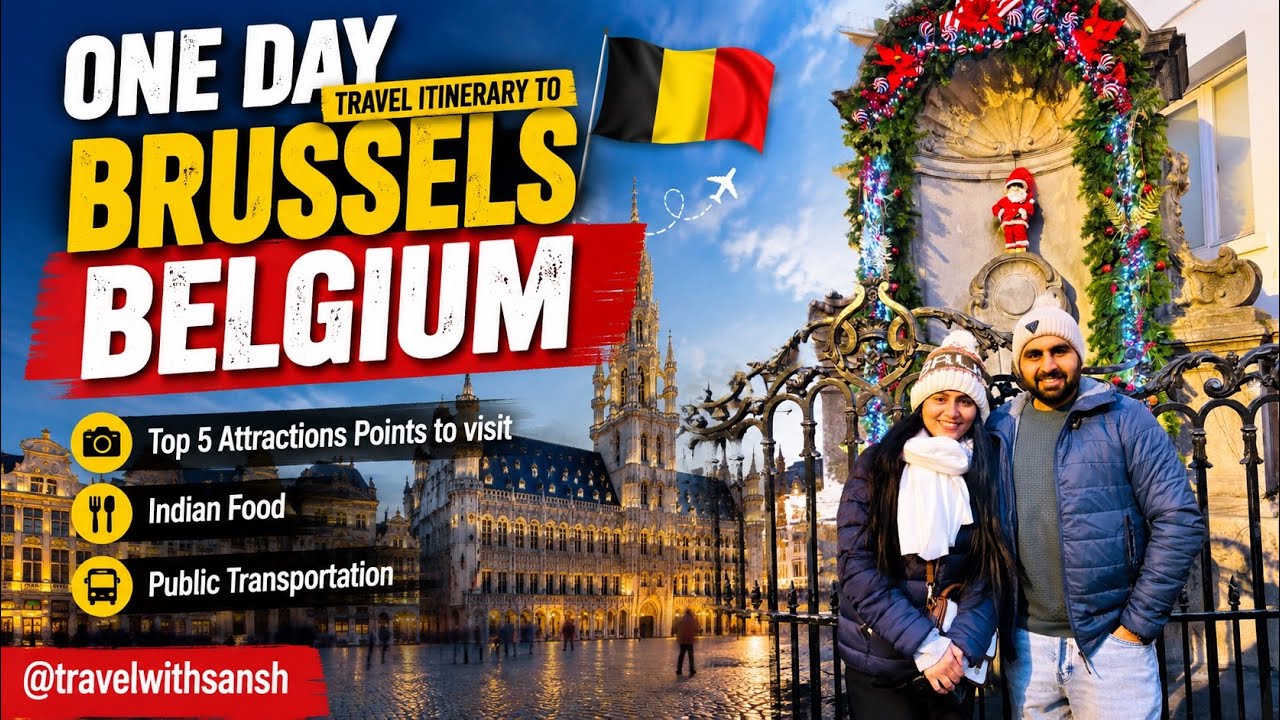 Indian in BELGIUM/ Brussel🇧🇪 Top 5 Attraction point to visit |Pure Veg Indian Food, Public Transport
