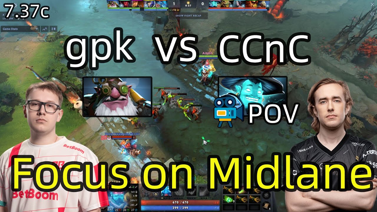 CCnC Storm Spirit VS gpk Sniper | Focus on Midlane | 7.37c