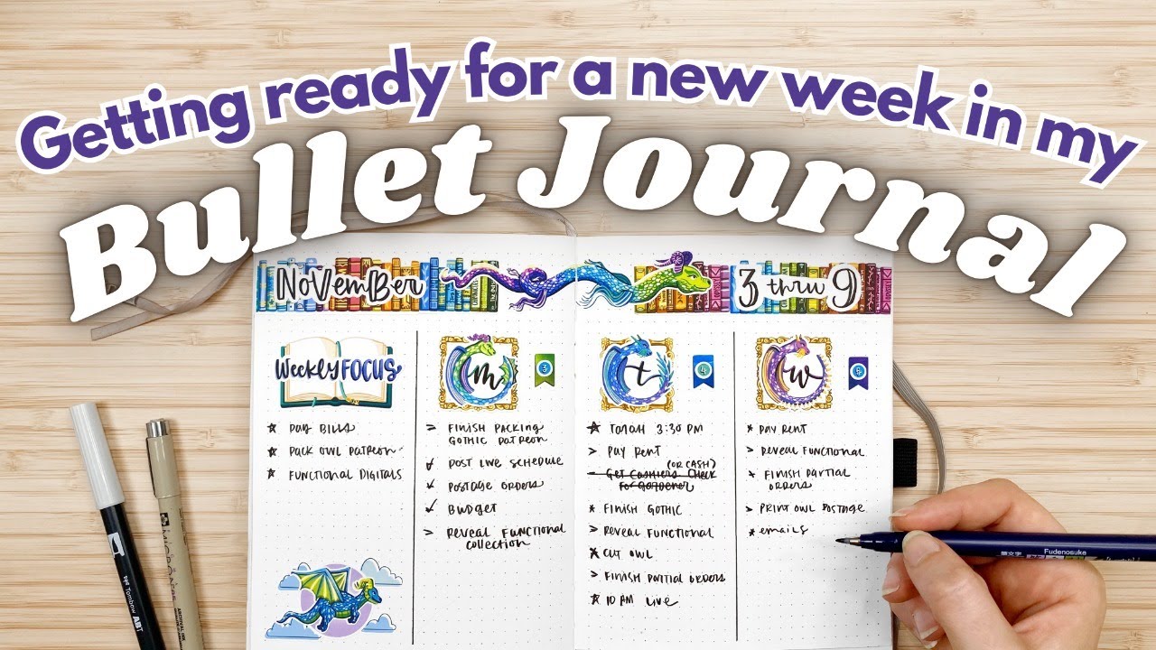 Weekly Bullet Journal Plan with Me! 📖 Planning and Order Packing Livestream