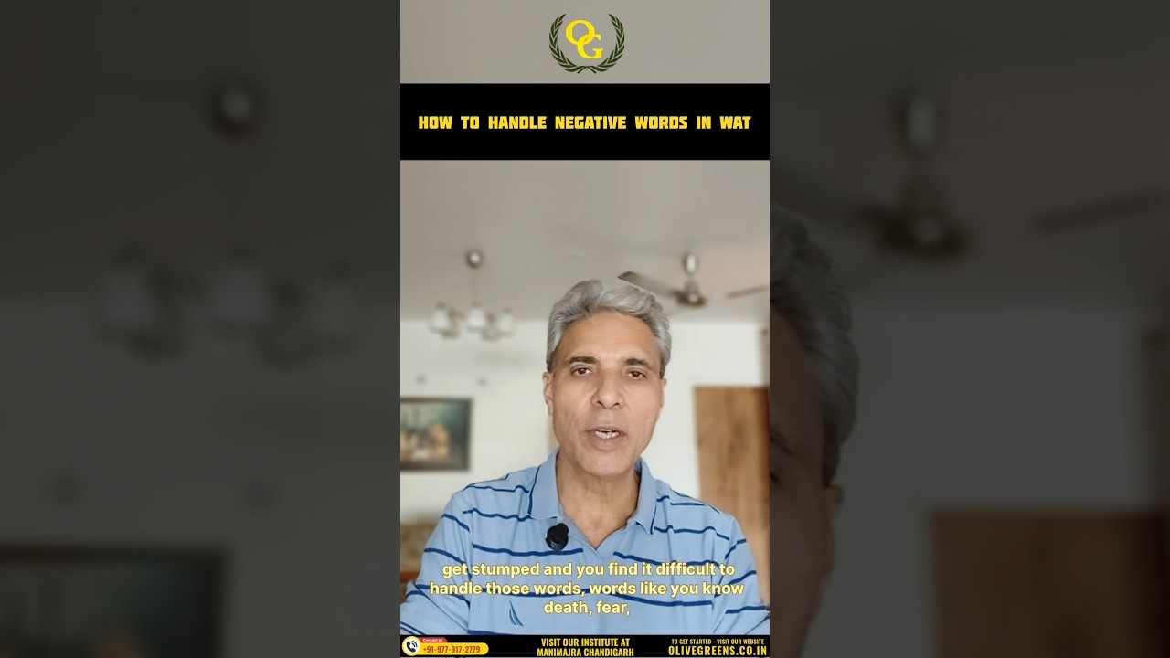 How to Tackle Negative Words in WAT | SSB Tips Word Association Test | SSB 2025