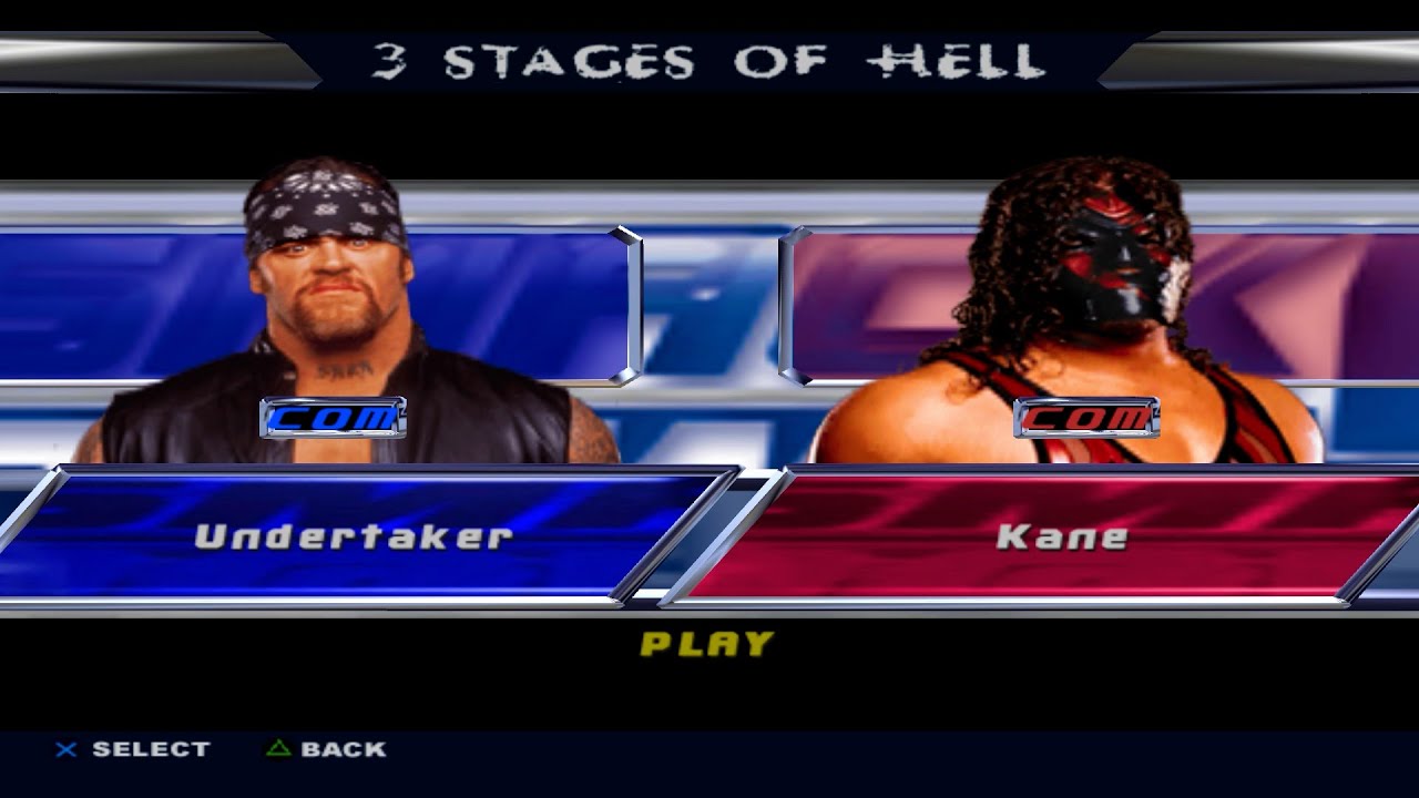 WWE SmackDown! Shut Your Mouth - Undertaker VS Kane (3 STAGES OF HELL)