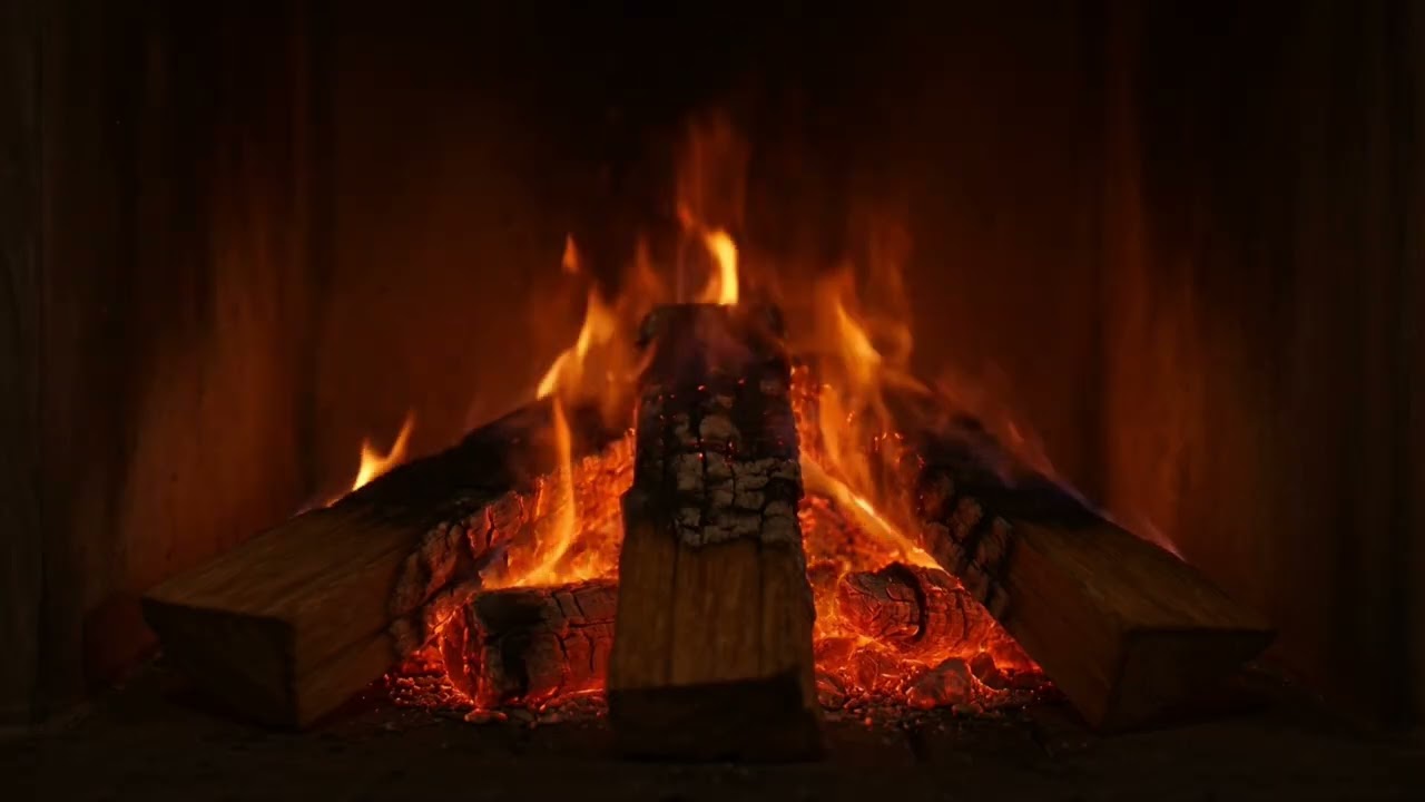 Cozy Fireplace with Crackling Fire Sounds | Relaxing Fireplace Ambience 4K