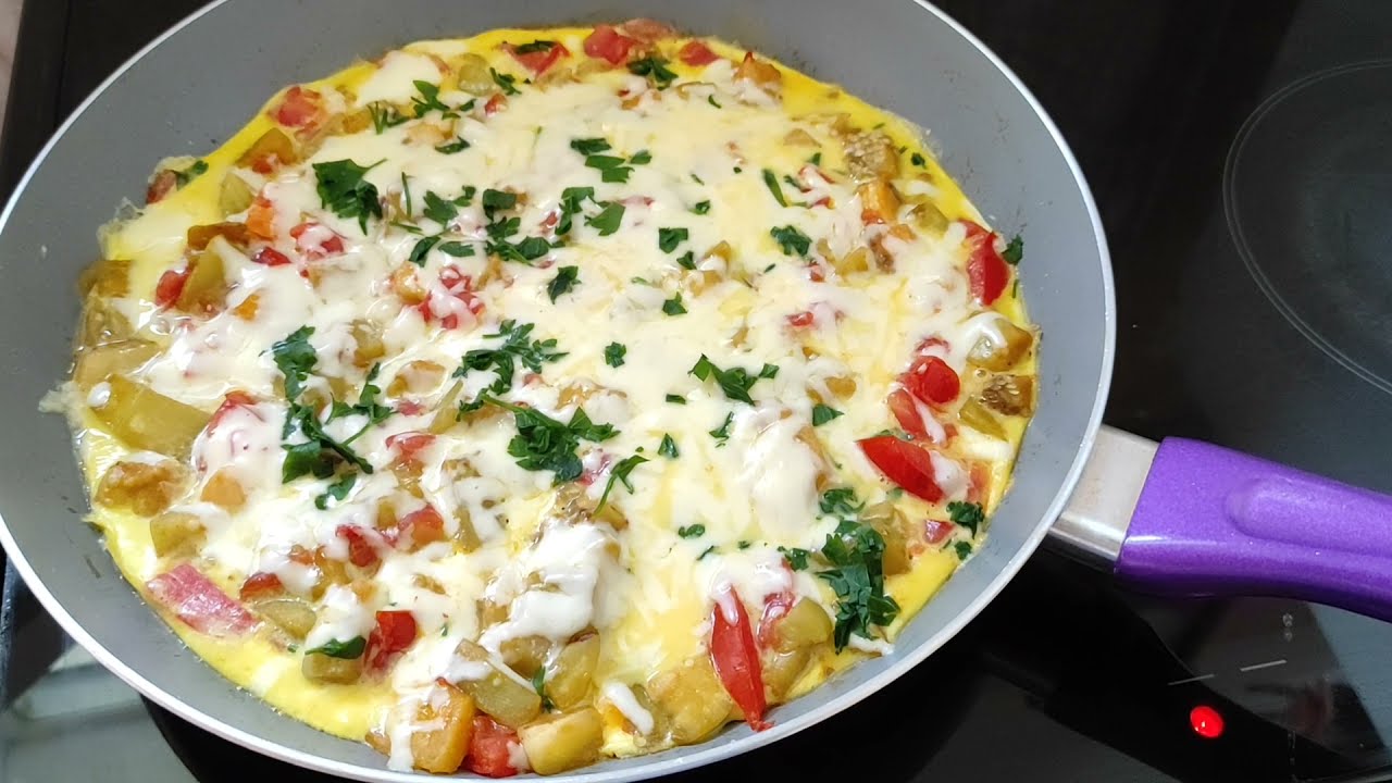 Samo patlidžan i paradajz! Recept za 15 minuta u tavi za doručak ili ručak ili večeru ! #346