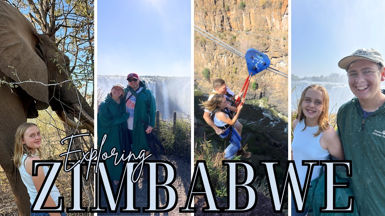 An Adventurous Day in Zimbabwe!! | Victoria Falls Hike & Zip-lining, Wild Elephants & Boma Dinner!
