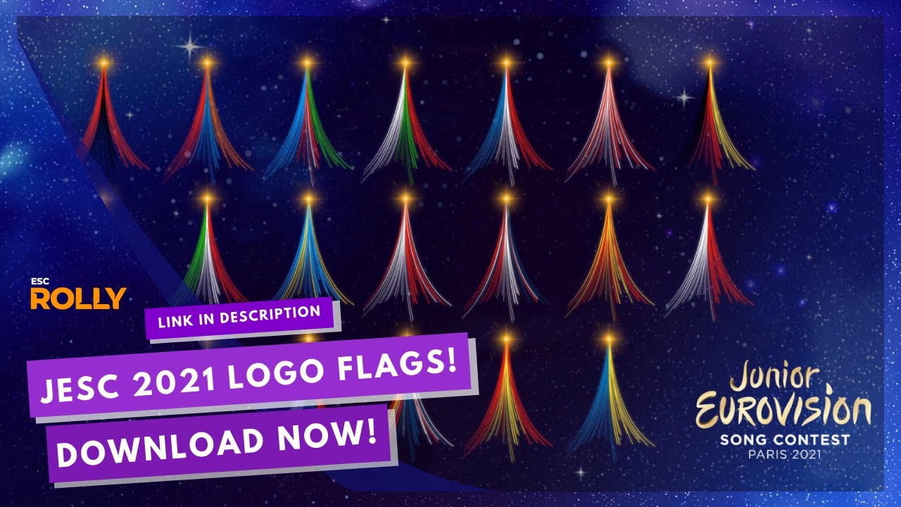Junior Eurovision 2021 | Logo Flags (ALL COUNTRIES) - DOWNLOAD NOW! (png + background)