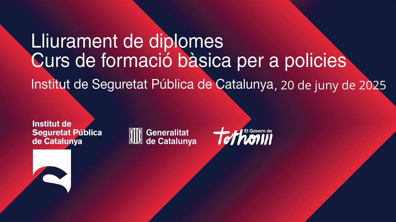 Lliurament de diplomes del Curs de formació bàsica per a policies 2025