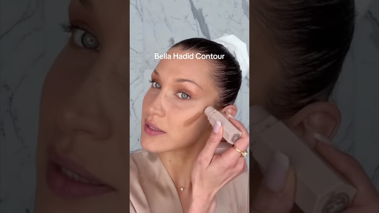 Bella Hadid contour hack ✨ would u do it? #makeup #makeuptutorial #makeuphacks #beauty #contour