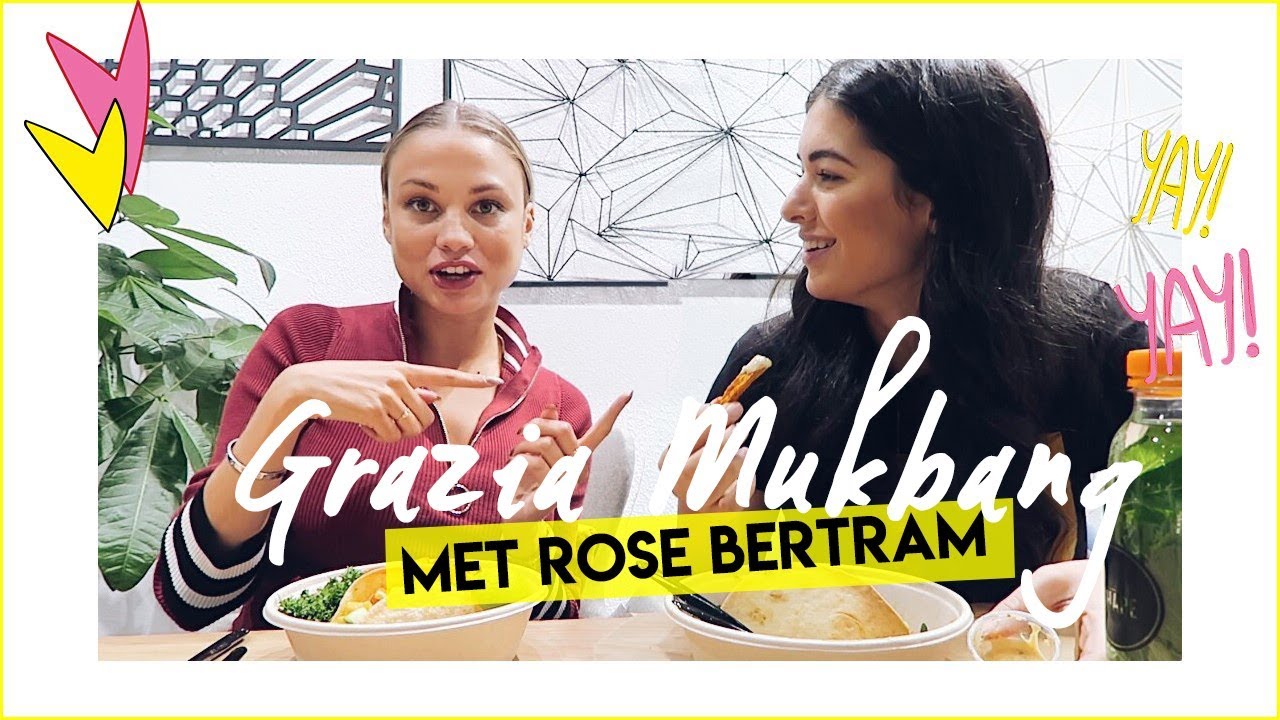 GRAZIA MUKBANG met ROSE BERTRAM - Rose verklapt een geheim en krijgt ze een meisje/jongen?