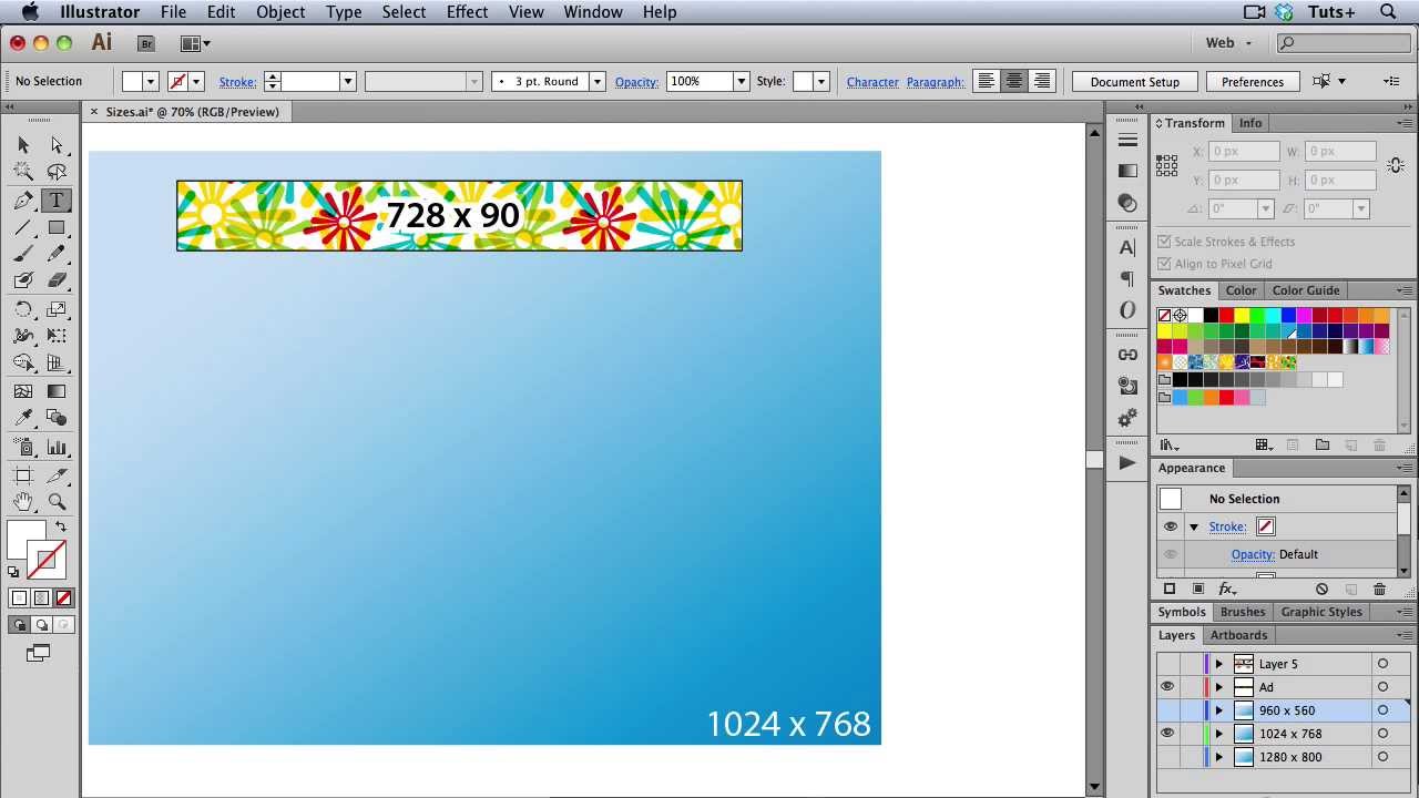 Illustrator for Web Design: Understanding Resolution/Pixel Dimension