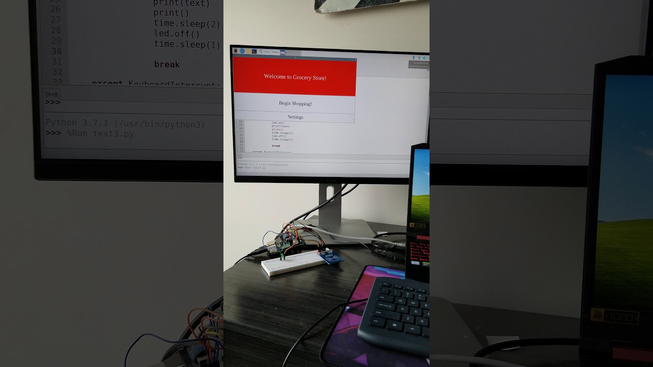 GUI interface with tkinter and RFID scanner MFRC522